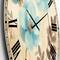Designart 'Blue Poppies Cottage Flowers Ii Farmhouse Wall Clock